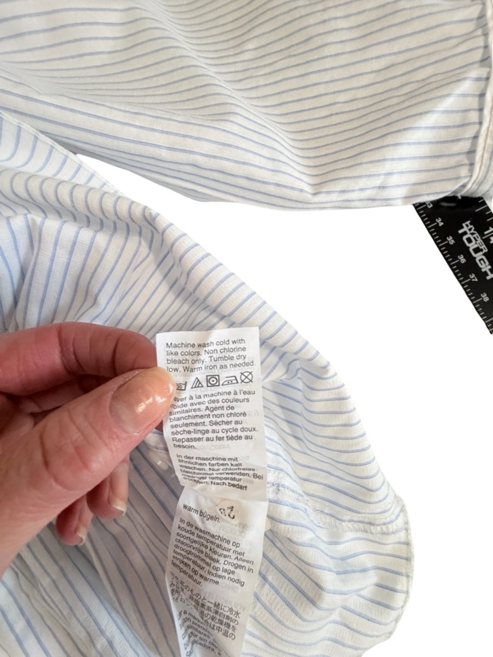 Madewell x Karen Walker Striped Button-Front Blouse Light Blue & White - Picture 5 of 5